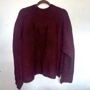 Burgundy Chunky H&M Plus Size Sweater